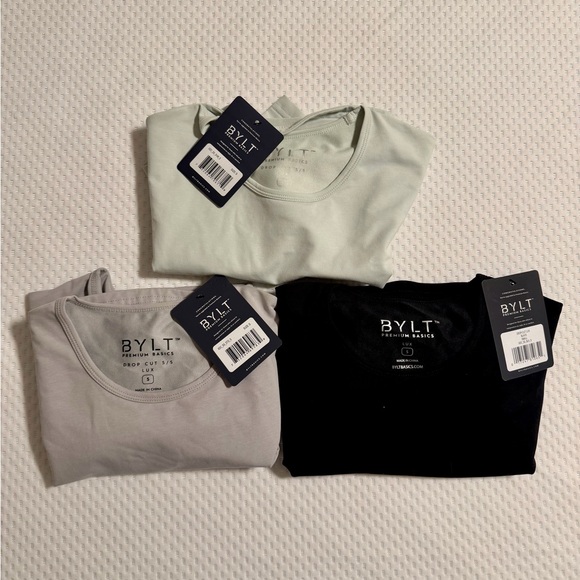 BYLT Basics Other - NWT BYLT Premium LUX Drop Cut T-Shirts Set/Bundle